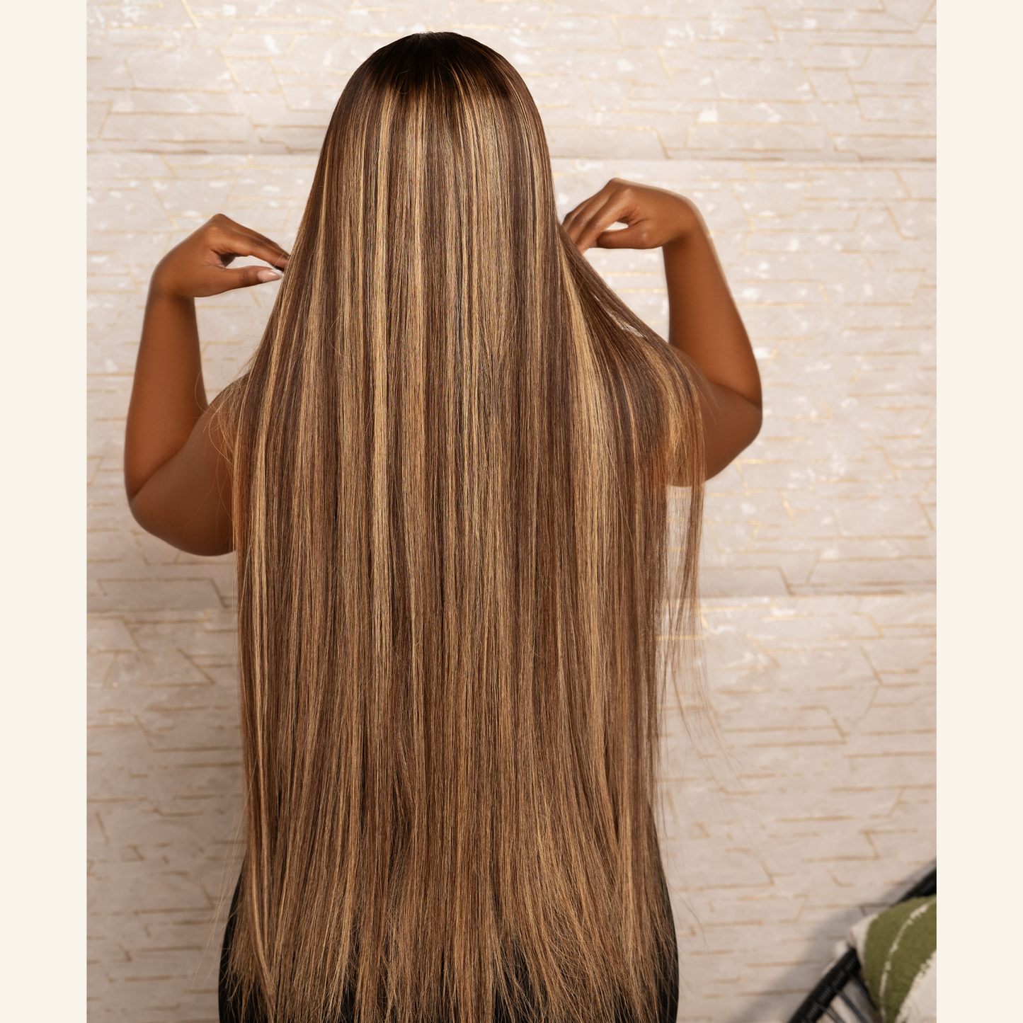 Umber Brown 5x5 HD Lace Closure Long Wig - 28 Inch Premium Vietnamese Hair