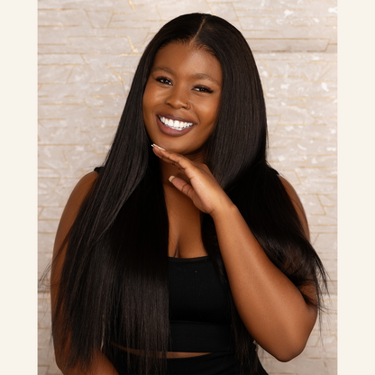 Obsidian Black 13x4 HD Lace Closure Long Wig - 28 Inch